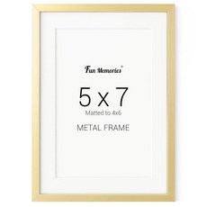 Fun Memories 21.6 x 27.9cm8.5 x 11인치 금속 사진 프레임 - 21.6 x 27.9cm8.5 x 11인치 알루미늄 사진 프레임 15.6 x 20.3c, 골드