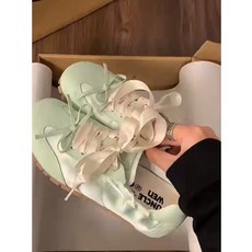 발레리나 스니커즈 발레코어 운동화 실버 레드 핑크 녹색
