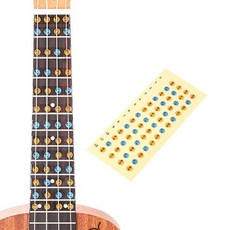 HOT SEAL 우쿨렐레 핑거 가이드 스티커 핑거보드 가이드 HOT SEAL Ukulele Finger Guide Sticker Fingerboard Guide Fretboard, 화려한