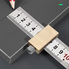 정밀 스틸 눈금자 스테인리스 각도자 목공용 직선 목공, 단일 18-20mm, 1개, 레드 알루미늄