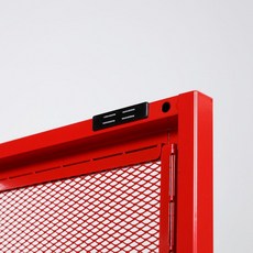 MESHI 캐비넷 2문 수납장 8001015, 레드 8977.8386