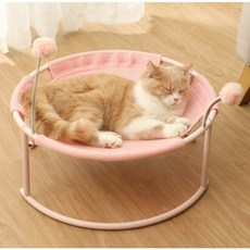 PETide 고양이 메쉬 해먹 침대, 핑크, 1개