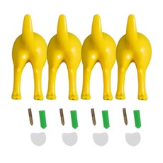4Pcs 노르딕 스타일 귀여운 플라스틱 개 꼬리 후크 나사 접착 테이프 벽 키 행거 모자 코트 벽 후크 홈 입구 장식에 대 한 탑재