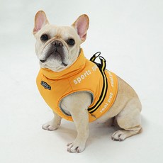 TOY TRON Real Pet 狗狗短版內刷毛防水胸背帶, 黃色