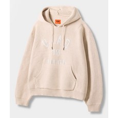 브랜드정품 디미트리 블랙 VLAD 아플리케 로고 니트 후드 티셔츠_오트밀 287343