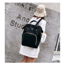 【台灣現貨】防水保溫戶外尼龍後背包 韓系日系雙肩包 旅行包 電腦包 多功能包 休閒包 書包, 黑色