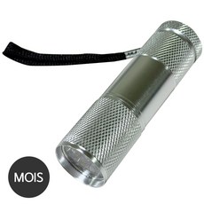 MOIS 휴대용 UV LED 자외선 랜턴 손전등, 1개, 실버