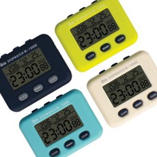 세모소 체육시간초시계 전자디지털타이머 알람카운팅 걸리는시간체크 랜덤색상 68x54mm