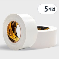 SINILBOND 면테이프 흰색 25M 5롤, 5개
