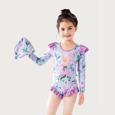 DFMEI 兒童泳衣女童中大童新款女孩連體游泳衣可愛寶寶溫泉泳裝