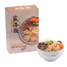 【C&C FOODIE SELECT】藍海饌 清燉半筋半肉麵 2入裝 - 料理包 調理包 牛肉麵 半筋半肉, 500g, 1套