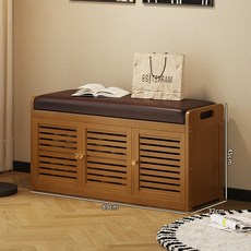 수납형 현관 벤치 의자 원목 슈벤치 공간활용 보조 소파, 89cm 3도어형