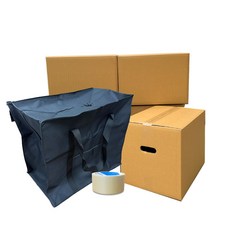 【速購家】學生搬家神隊友 (紙箱+機車搬運袋+膠帶), 棕色, 1套裝