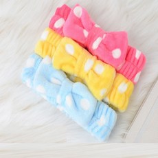 - 헤어밴드 세안밴드 리본 세안밴드 부드러운 극세사 -