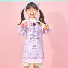 여아용 산리오 앞치마세트 앞치마 두건 토시 세트 아동 어린이 여아 방과후 준비물