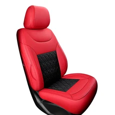 아우디 A4 B6 B8 B7 Q7 4L TT Mk1 Mk2 A6 아반트 4f C5 C6 C7 A3 8P A7 Q3 Q2L Q5 자동차 시트 커버 (맞춤, 01 인조 가죽, 01 사계절, 11 1PC-Red Black