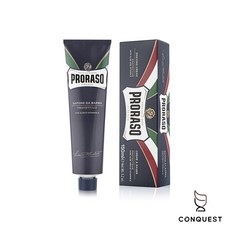 【CONQUEST】Proraso 義大利 刮鬍膏 白色植萃綠茶配方 各種鬍鬚毛質適用 入門刮鬍膏, 1個