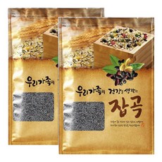 하얀곳간 국산 찰흑미 2kg 2개 (2025년산 )