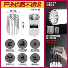 不鏽鋼防鼠網罩防鳥罩排風口圓形地漏油煙過濾網衛生間通風口 副廠商品, 1個, 德品丨升級7.0代 室內/室外可安裝 ,50管口徑40 防老鼠+防鳥+防蛇