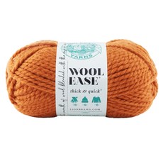 Lion Brand Yarn Wool-Ease Thick & Lion Brand Yarn Wool-Ease Thick & Quick Yarn Soft and Bulky Yarn, 호박, 1팩