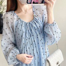 임산부 시원한 샤랄라 블루 원피스