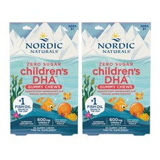 노르딕내추럴스 어린이 DHA 열대과일 펀치 구미젤리 600mg, 2세트, 30정