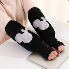 兒童暖手袖套女中大童秋冬季卡通耐髒公主中長款高檔袖套