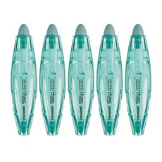 모나미 노크식 수정테이프 SWIP, 민트, 5개