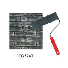 10인치 패턴 페인트 롤러 벽화 장식용 아트 롤러 텍스처 스텐실 도구, 18 EG724T