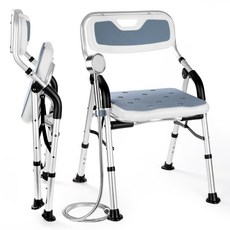 환자용 욕실 목욕의자 접이식 샤워의자 노인 미끄럼 방지 어르신 목욕의자, 1개, 그레이