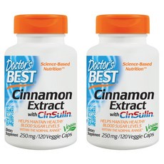 Doctor's BEST 肉桂萃取物素食膠囊 250mg, 120顆, 2罐