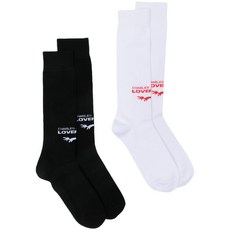 찰스제프리러버보이 로고 인타르시아 양말 2팩 세트