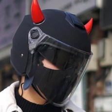 헬멧 악마뿔 하이바 바이크 오토바이 악세사리 장식, B38악마뿔-블랙(2개세트)