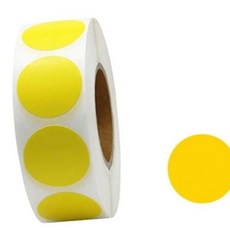 옐로우 원형 롤스티커 대용량 500매 다꾸 선물 답례품 OC_0404TG