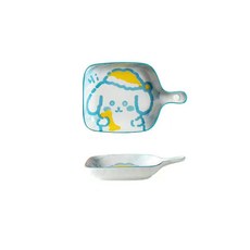 BLOWFISH FUGU도자기손잡이접시4p/1p 먹방용 손잡이 접시 손잡이 접시 도자기 북유럽 캐릭터 접시, B, 1개