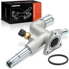 엔진 냉각수 온도 조절기 하우징 어셈블리 센서 포함 기아 쏘울 2020-2021 셀토스 2021 2.0리터 교체용 256002E100 해외 직배송, 엔진 냉각수 온도 조절기 하우징 어셈블리 센서 포함 기