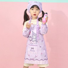 산리오 여아 미술 요리 준비물 앞치마세트 회전목마 어린이 시나모롤 쿠로미 팔토시 두건 앞치마 세트