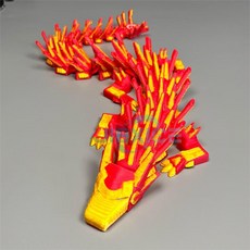 3D 프린팅 마블 어벤져스 관절 드래곤 피규어 아이언맨 디자인 가동형 컬렉션 장난감, 25cm