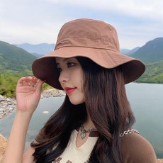 씨오브에이 여자 남자 등산 모자 가을 여름 골프 벙거지 버킷햇 사파리 모자, 브라운