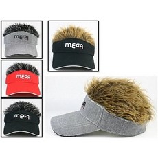 MEGA COOHT 高爾夫球帽 Golf wig cap 假髮帽(MG-201), MG-201BB黑棕, 1個