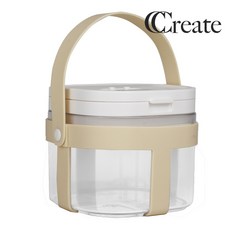 CC家居 外出便攜奶粉密封收納罐 800ml 附提帶 奶粉罐 咖啡豆 雜糧 餅乾 茶色避光 食品收納, 1個, 透明, 茶色