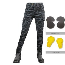 방한 바지 새로운 스타일 위장 스트레치 오토바이 청바지 여성 레이싱 사이클링 4 보호 기능이있는 가을 방지 캐주얼