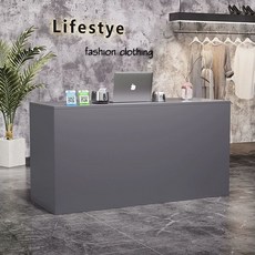 카페 카운터 계산대 데스크 인포메이션 프론트 리셉션, 그레이 무광택