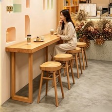 원목 바 테이블 일식 초밥 스탠딩 가구 인테리어, 160x40x75 소나무