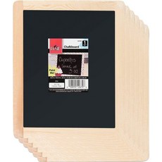 격자무늬 기업 양면 칠판 세트 8인치 x 10인치 장식용 목재 표면 프레임 예술 및 공예에 완벽한 제품, 6 Pack