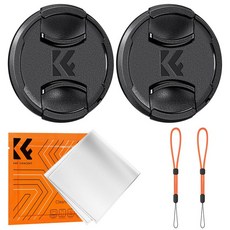 K&F CONCEPT 62 mm 렌즈 캡 5점 세트 렌즈 캡+클리닝 크로스+분실 방지 끈 렌즈