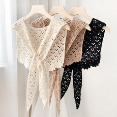 펀칭 니트 케이프 숄 레이스 펀칭숄 숄더 숏케이프