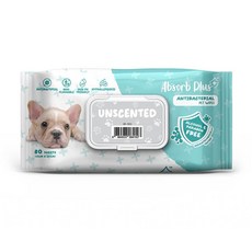 Absorb Plus 寵物濕紙巾 多種香氛 80張 可沖式 低敏無酒精, 1個裝, 1個
