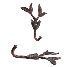 빈티지 엔틱 고풍스런 새싹 황동주물 옷걸이 옛날감성 옷걸이후크, 1개