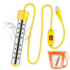 침수 온수기 1500W 지능형 온도 제어 및 건식 연소 보호 기능이 있는 휴대용 수중 히터 욕조 온수 버킷 수영장 난방용108489, 침수 온수기 1500W, 지능형 온도 제어 및 건식 연